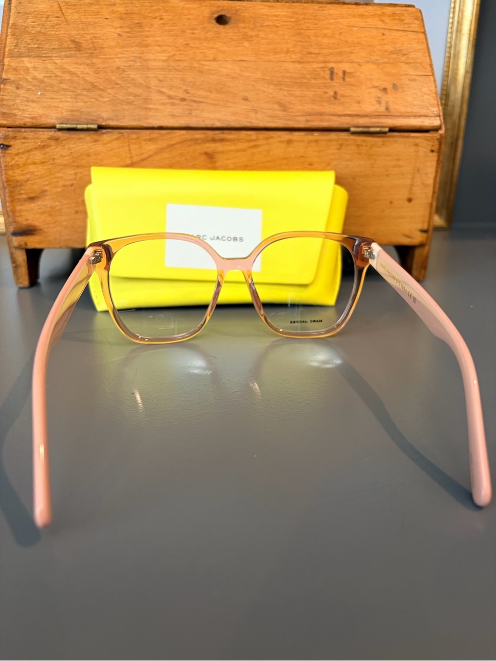 Marc Jacobs Oversized Blush Pink Optical Eyeglass Frames w/ Case - Picture 3 of 4